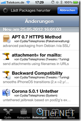Cydia Hinweis Paket nicht gefunden